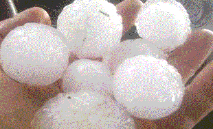 Hail damage on Denver roof surface